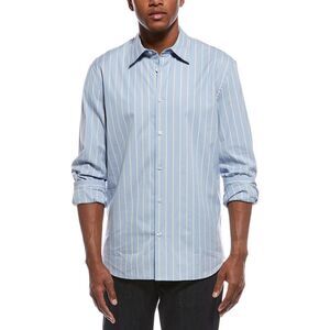 7 For All Mankind Mens Regular Shirt, Blue